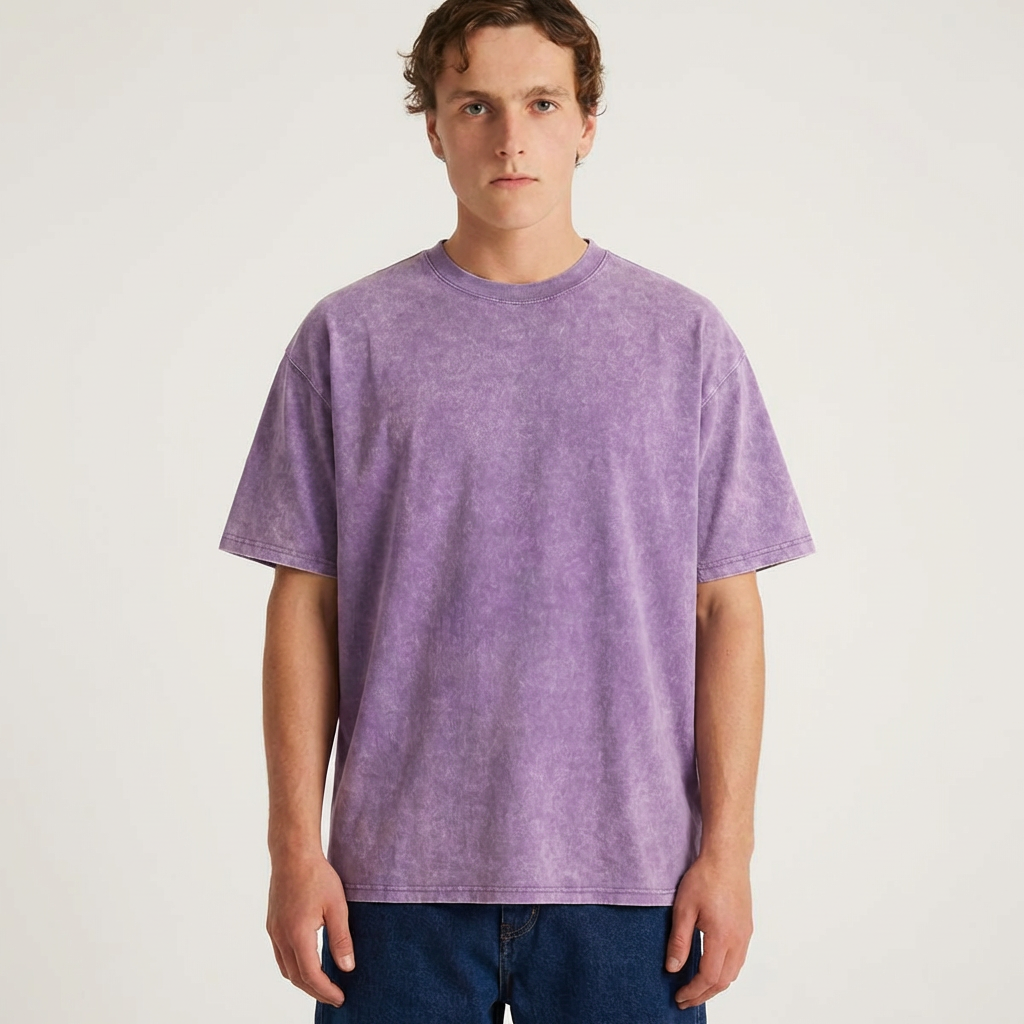 Oversized Tshirts for Men Gym Vintage Heavyweight T Shirts Cotton Workout Acid Wash Baggy Tees