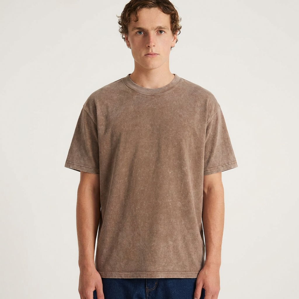 Oversized Tshirts for Men Gym Vintage Heavyweight T Shirts Cotton Workout Acid Wash Baggy Tees