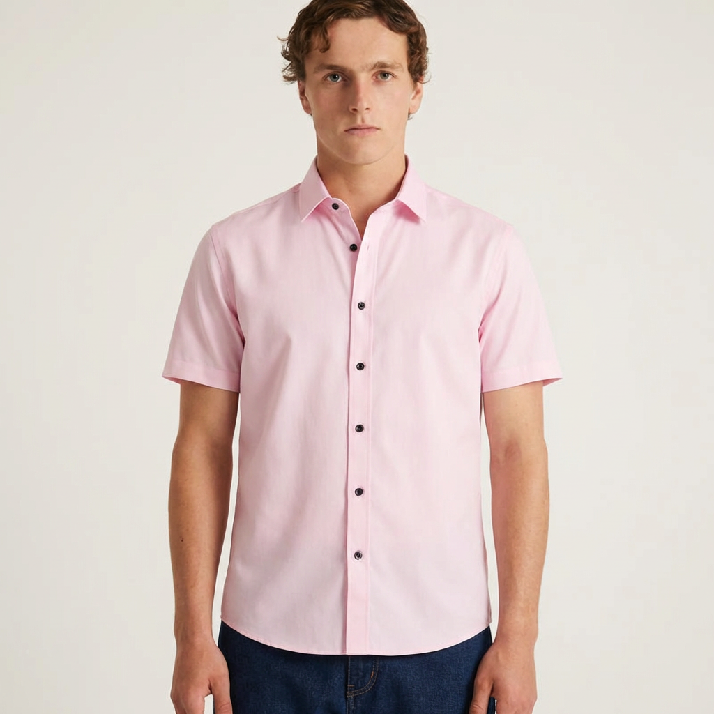 Alimens&Gentle Men's Stretch Dress Shirts Short
