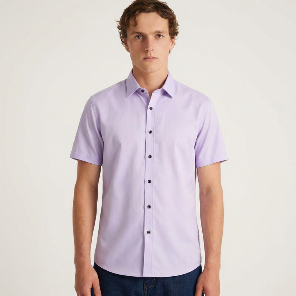 Alimens&Gentle Men's Stretch Dress Shirts Short