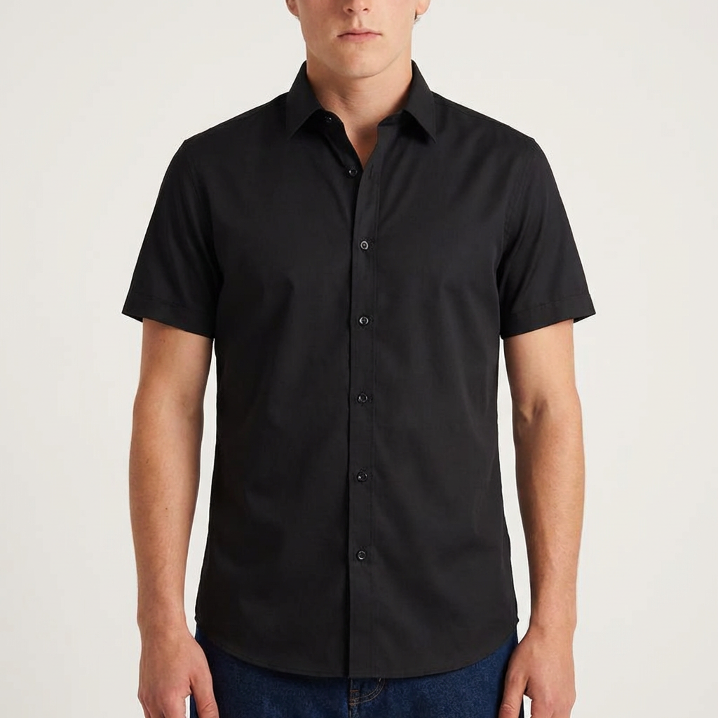 Alimens&Gentle Men's Stretch Dress Shirts Short