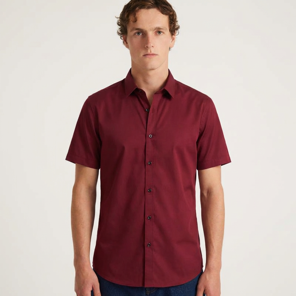 Alimens&Gentle Men's Stretch Dress Shirts Short
