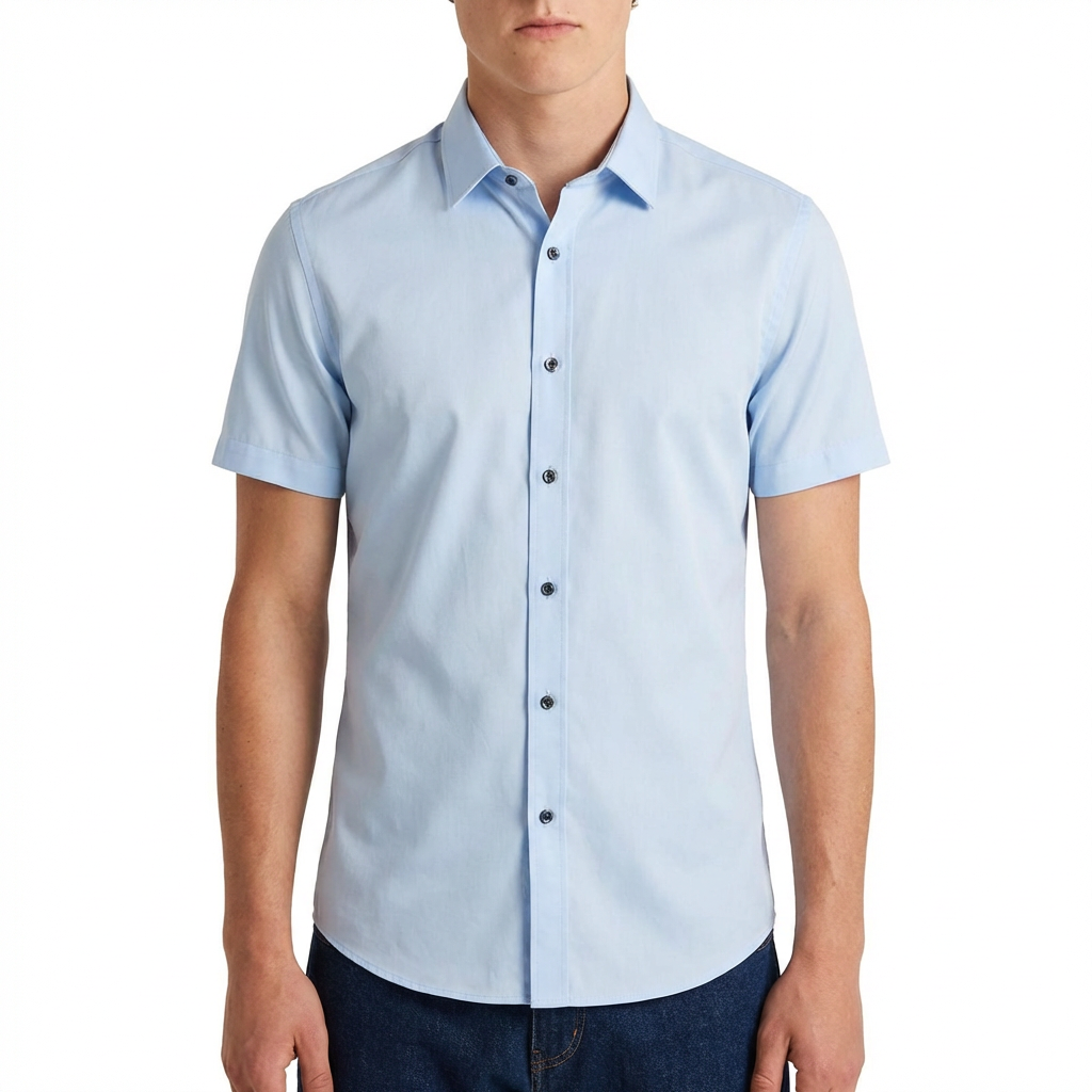 Alimens&Gentle Men's Stretch Dress Shirts Short